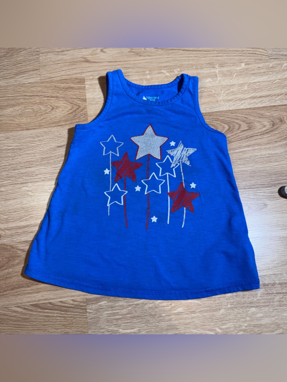 Girls' Blue Star Print Tank Top